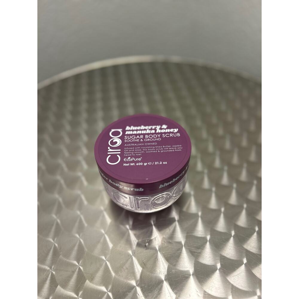 ciroa blueberry and manuka honey sugar body scrub